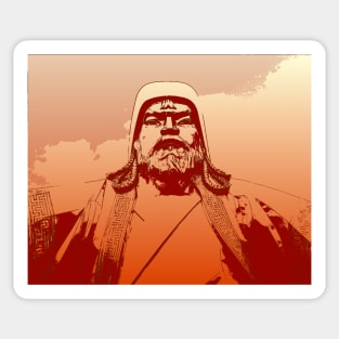 Vaporwave Genghis Khan 4223 Ulaanbaatar Sticker